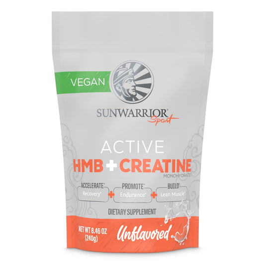 Sunwarrior Creatine HMB Monohydrate Powder 240g canister – front view