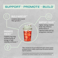 Sunwarrior Creatine Monohydrate vegan packaging emphasizing clean, plant-based performance support.