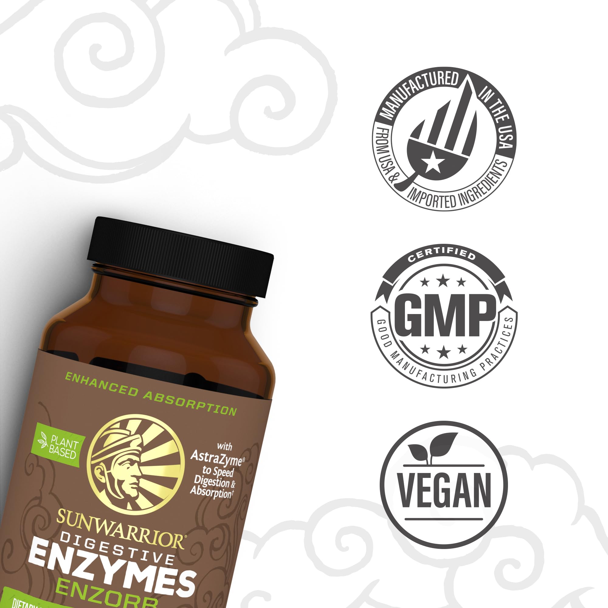 Sunwarrior Digestive Enzymes Probiotic ingredients