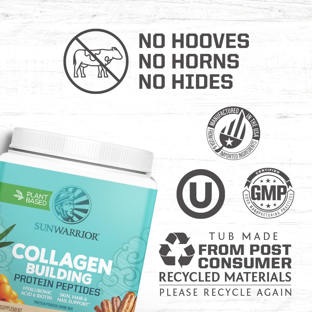 Sunwarrior vegan collagen powder churro shake mixing for a quick dairy-free blend