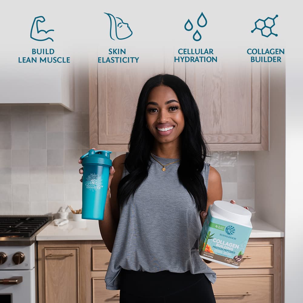 Sunwarrior vegan collagen ingredients blend with greens and minerals.