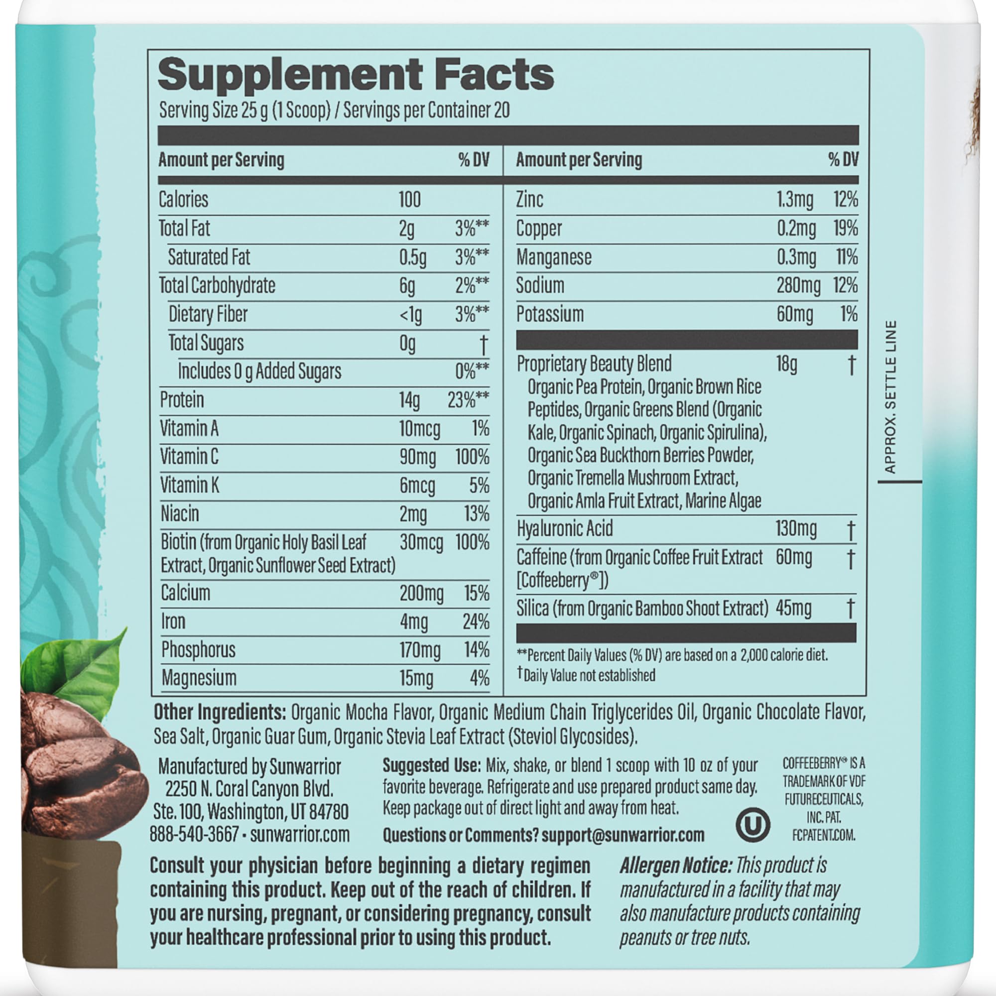 Sunwarrior vegan collagen powder shake demonstrates easy mixing and protein boost.