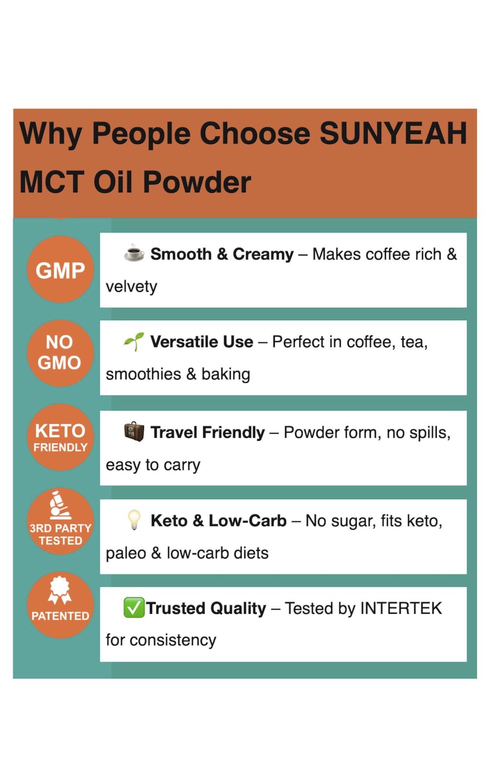 MCT powder dissolving in coffee for creaminess