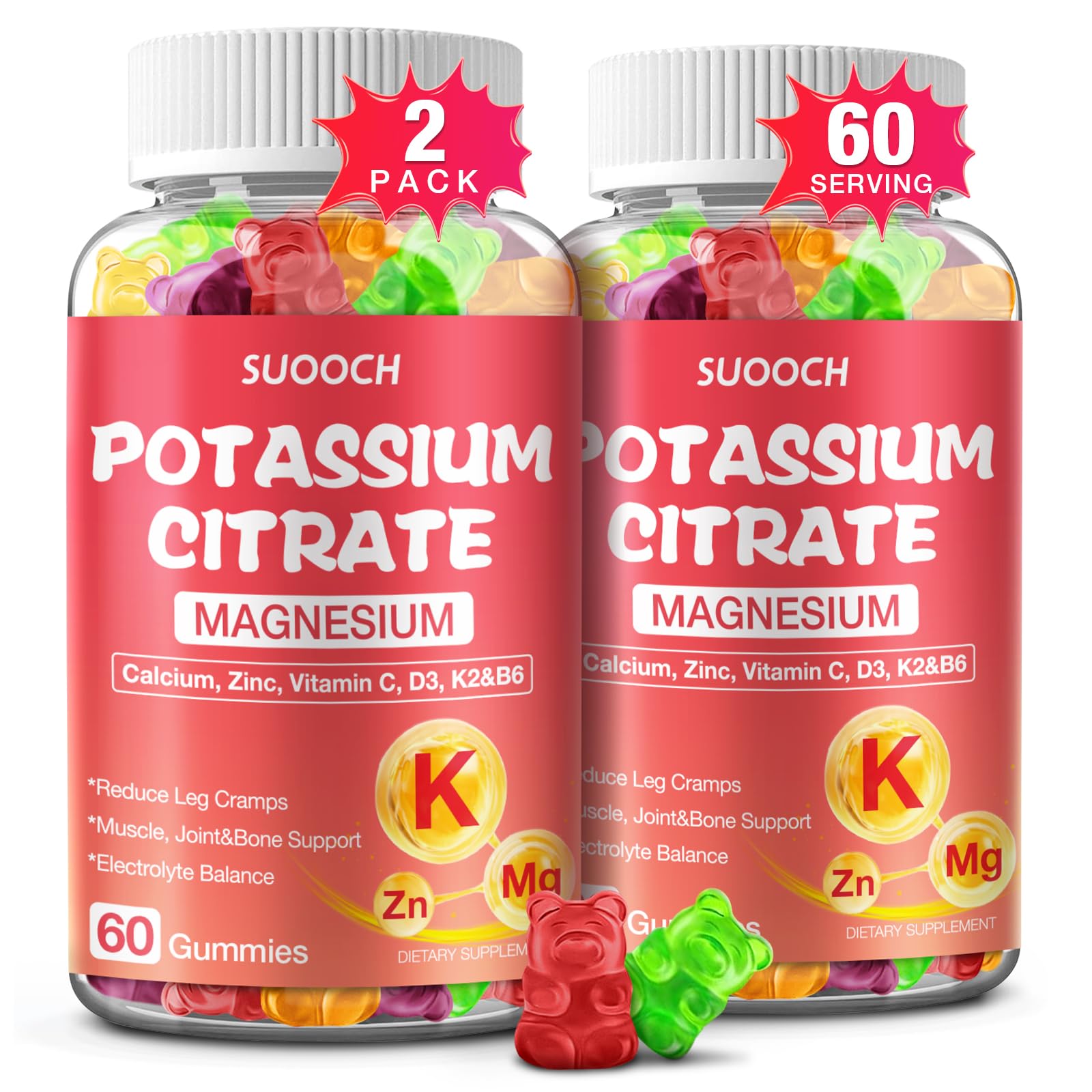 SUOOCH Potassium Citrate Gummies – front view