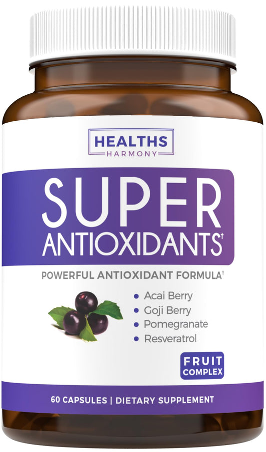 Front view of Super Antioxidants bottle for women and men