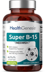Bottle label of Super B-15 100 Vcaps
