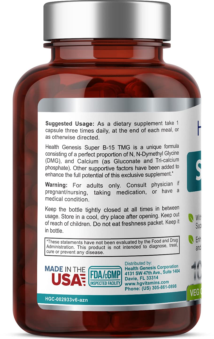 Close-up of DMG and TMG ingredients illustration