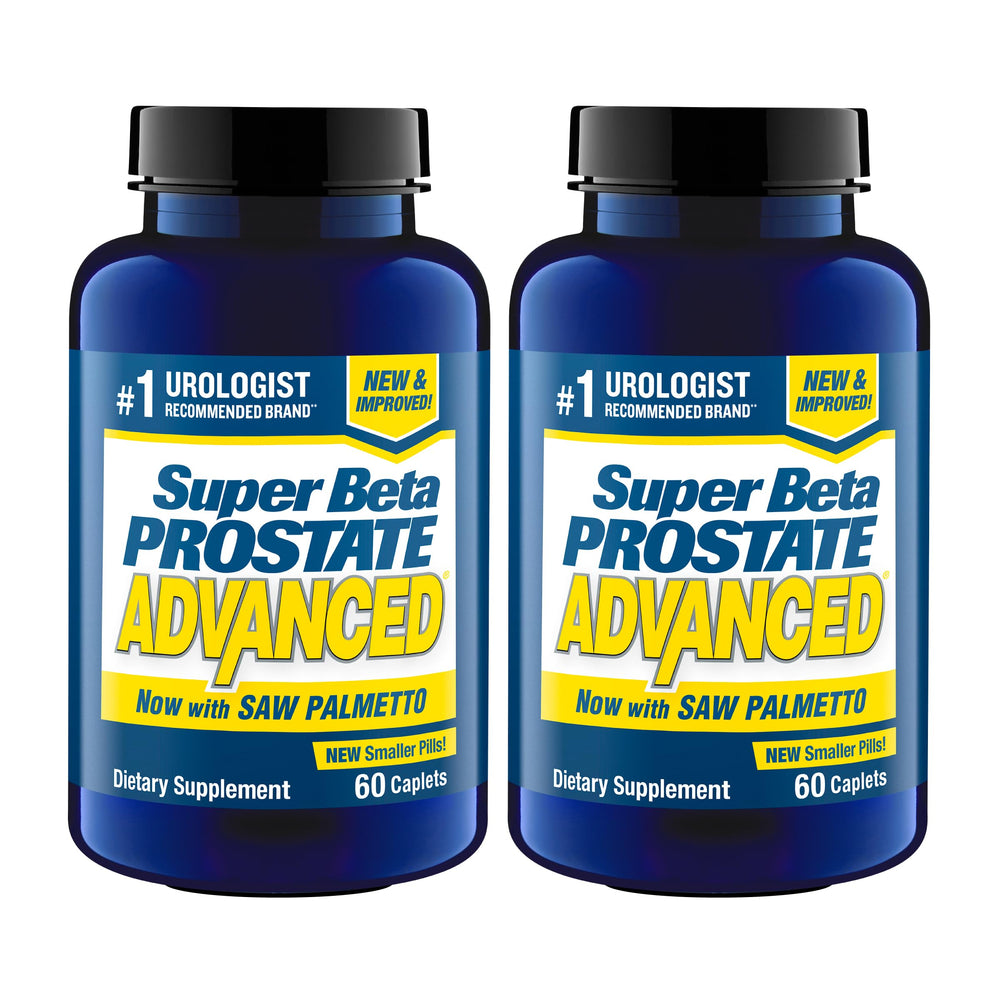 Super Beta Prostate Advanced bottle front highlights urinary comfort support.