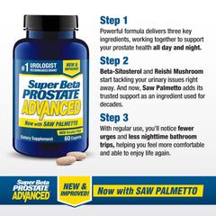 Super Beta Prostate Advanced capsule close-up focusing on easy-to-swallow design.