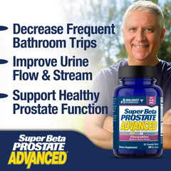Graphic showing the three key ingredients of SUPER BETA PROSTATE Advanced