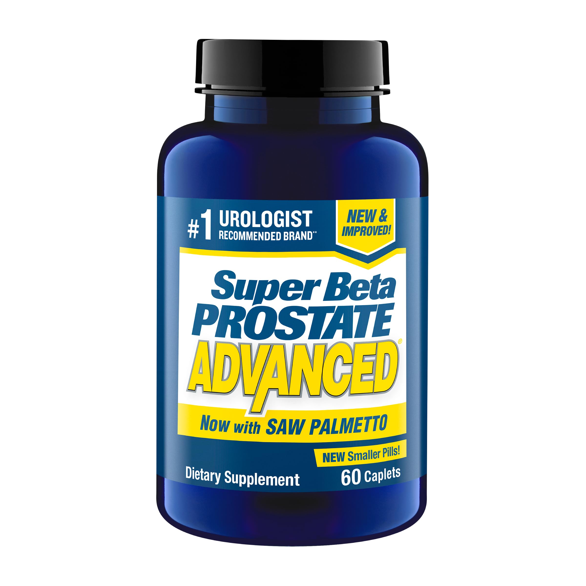Front view of Super Beta Prostate Advanced bottle with label