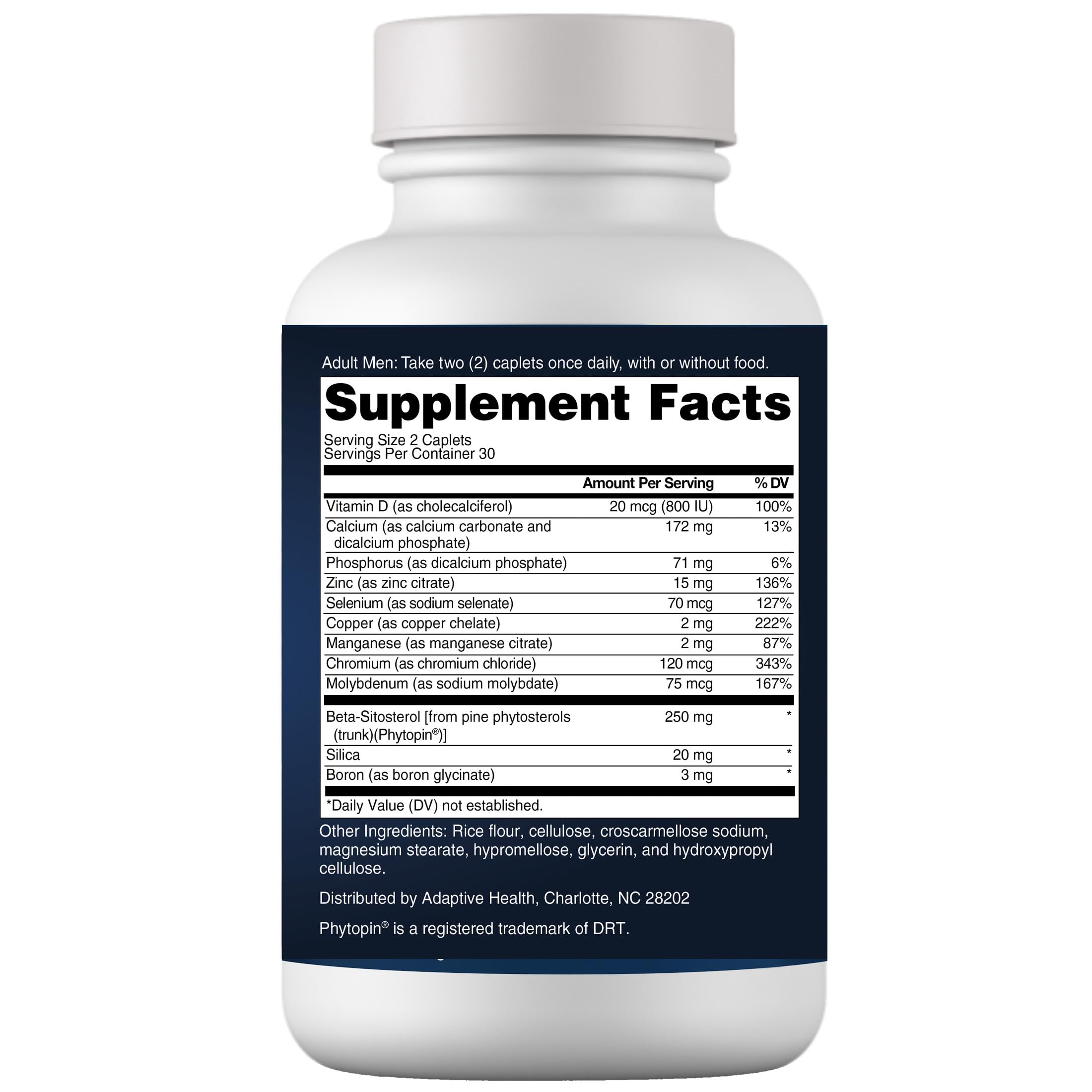 Close-up of Super Beta Prostate bottle label
