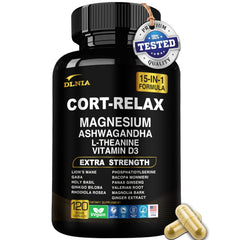 Bottle of Super Calm Cortisol Supplement with Magnesium Bisglycinate