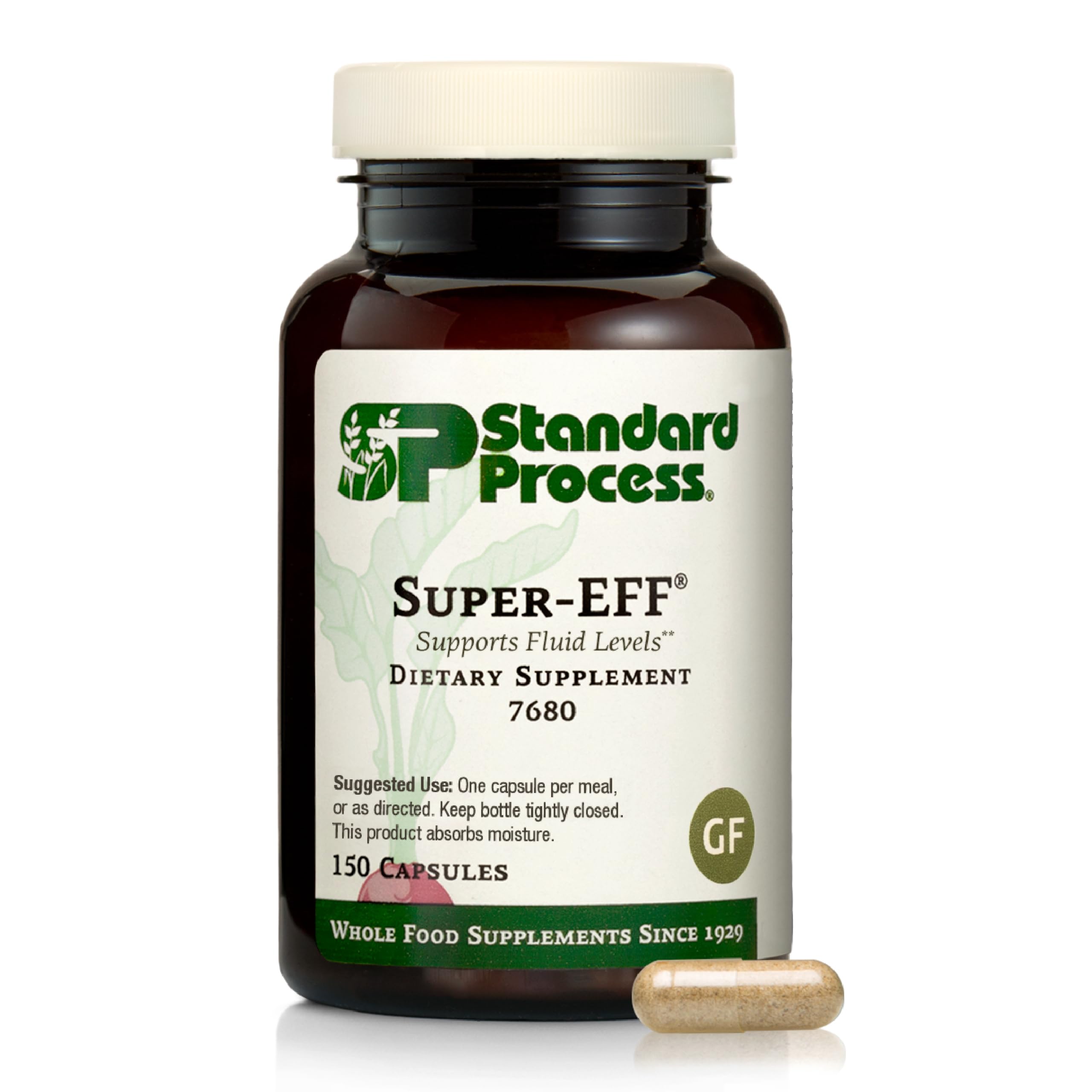Standard Process Super-EFF Fluid Level bottle and capsules