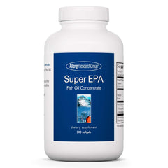 Bottle label for Allergy Research Group Super EPA fish oil softgels