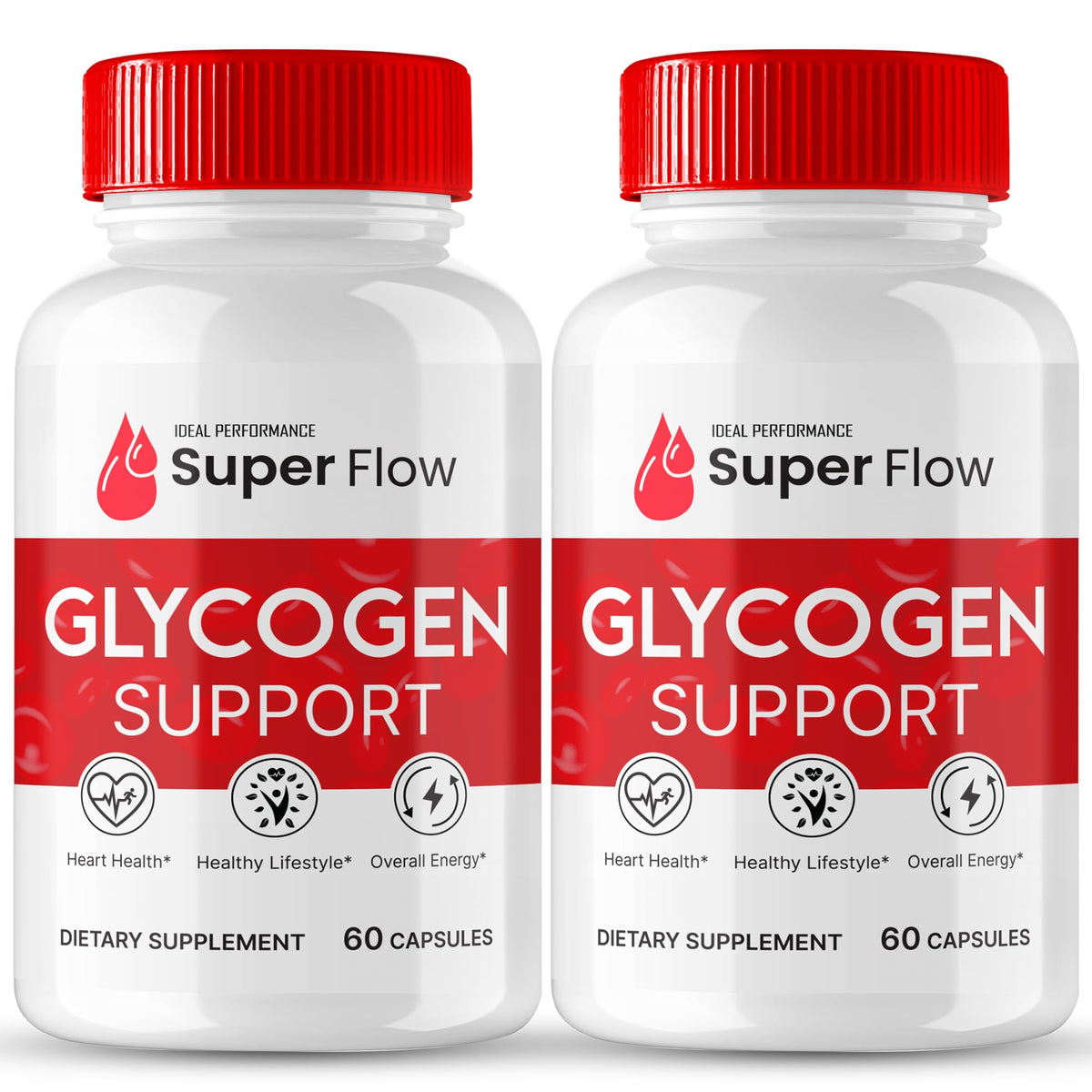 Bottle of Super Flow Glycogen Support supplement