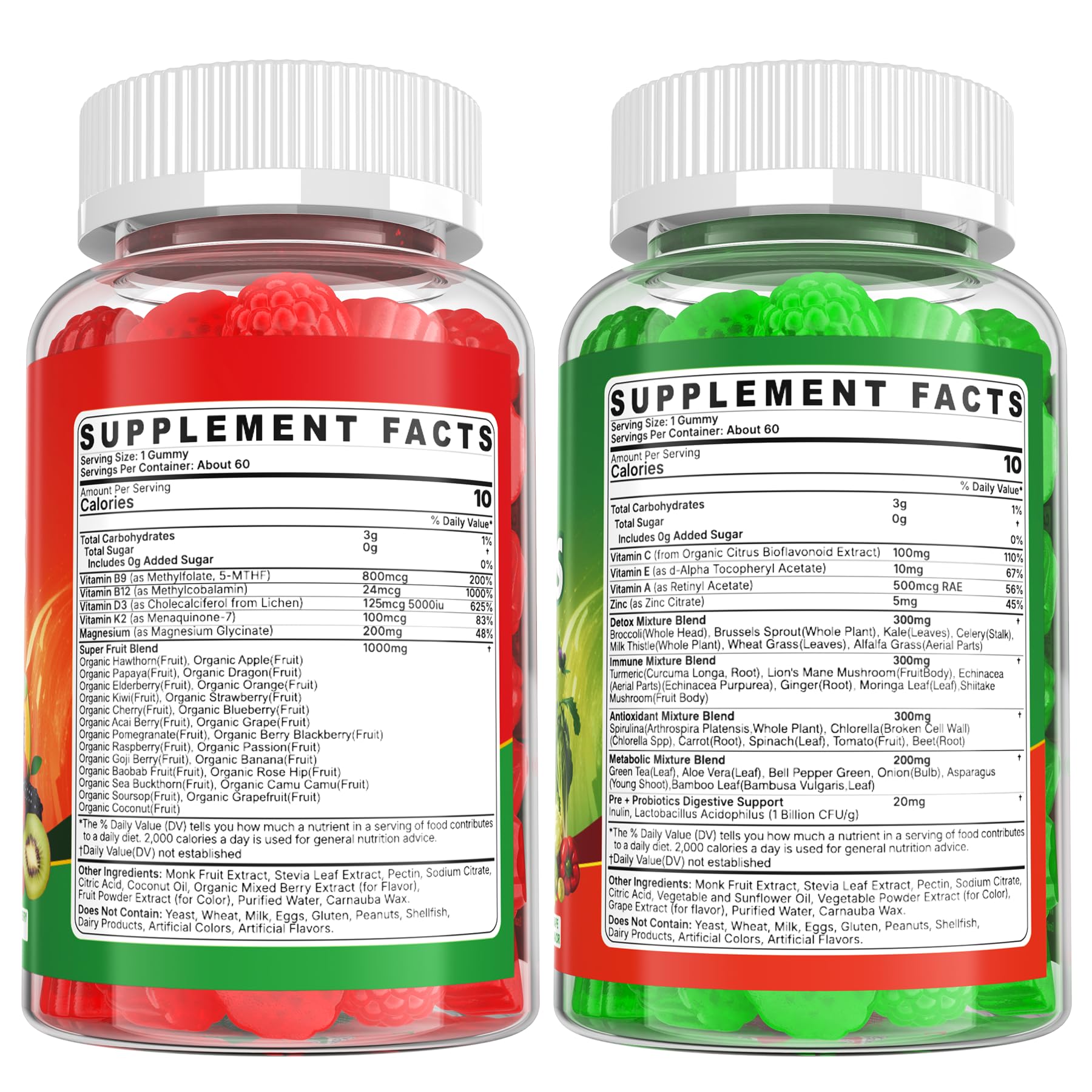 Berry-flavored close-up of Super Greens Gummies