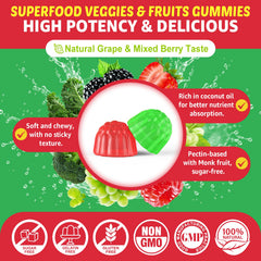 Vitamin blend inside Super Greens Gummies