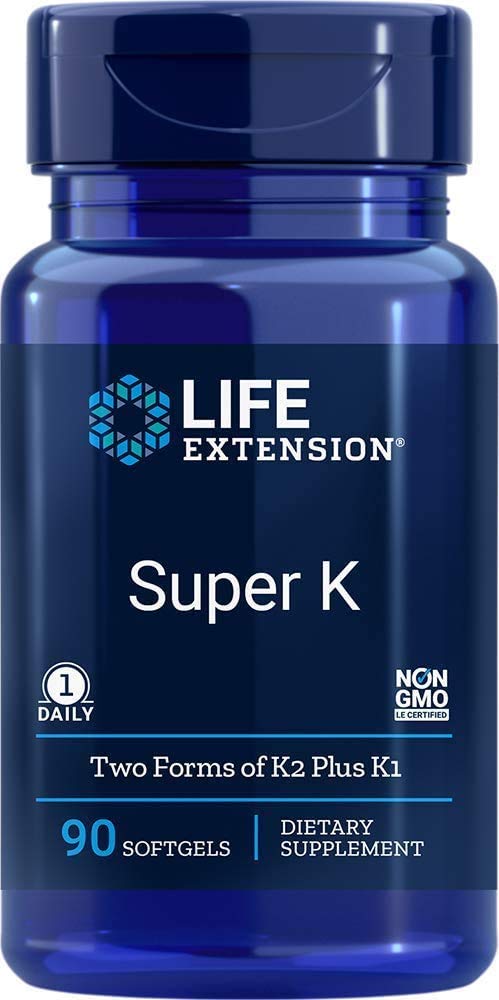 Life Extension Super K with Advanced K2 Complex bottle, 90 count
