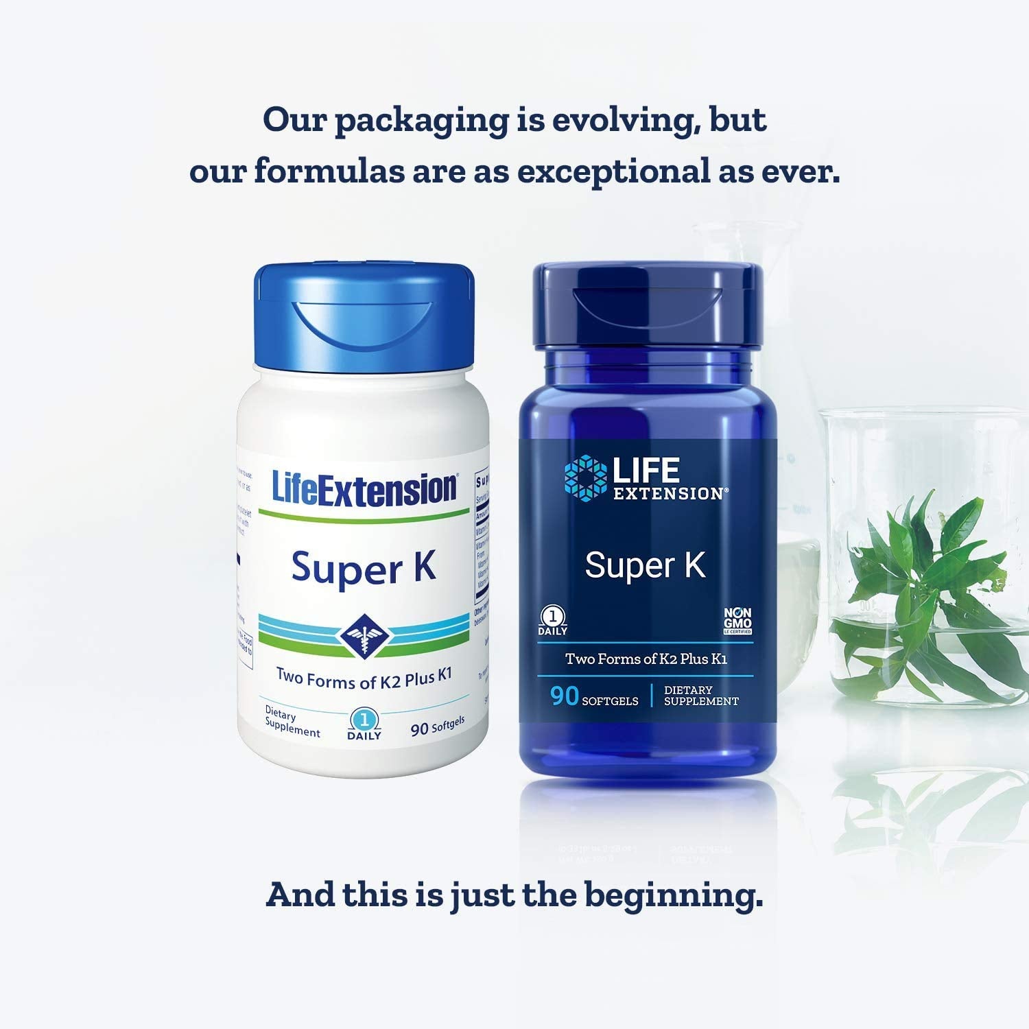 Close-up of vitamin K complex ingredients in Super K packaging