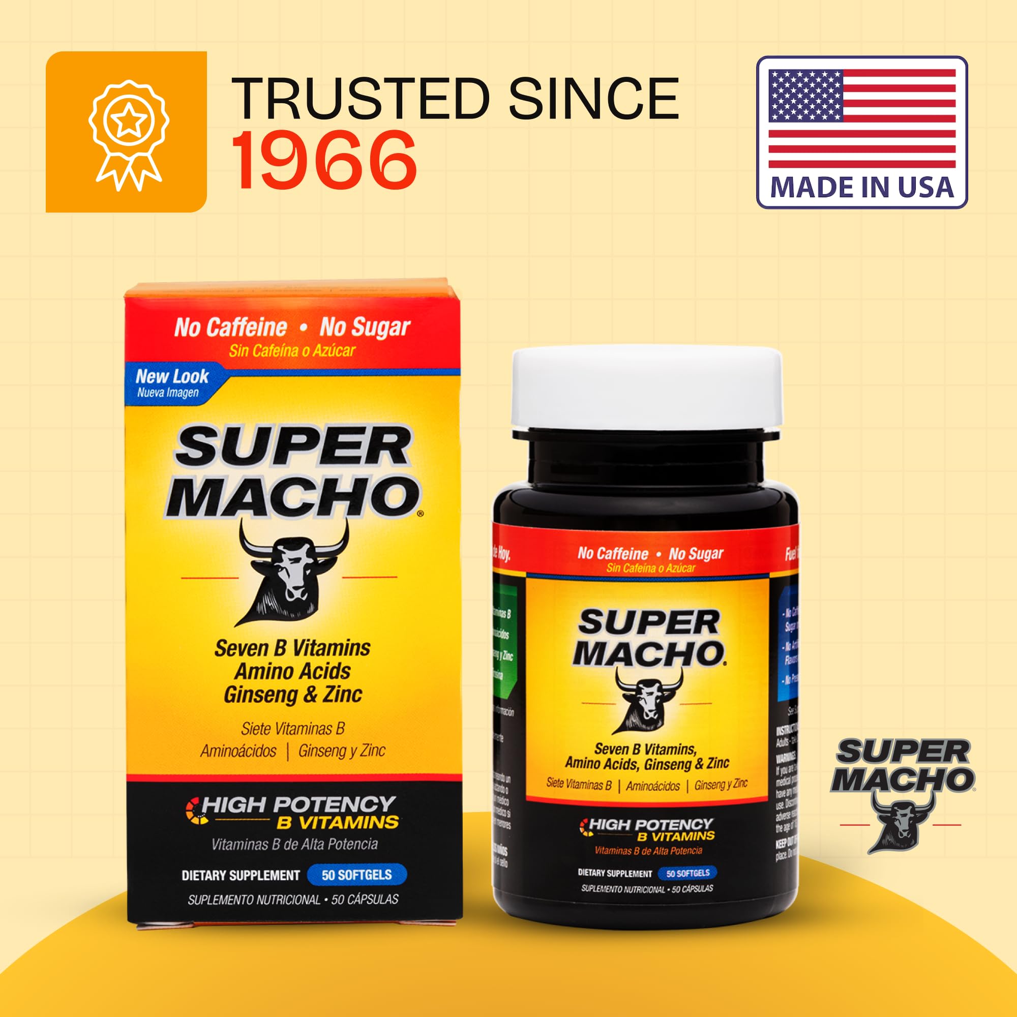 USA Made stamp on Super Macho bottle