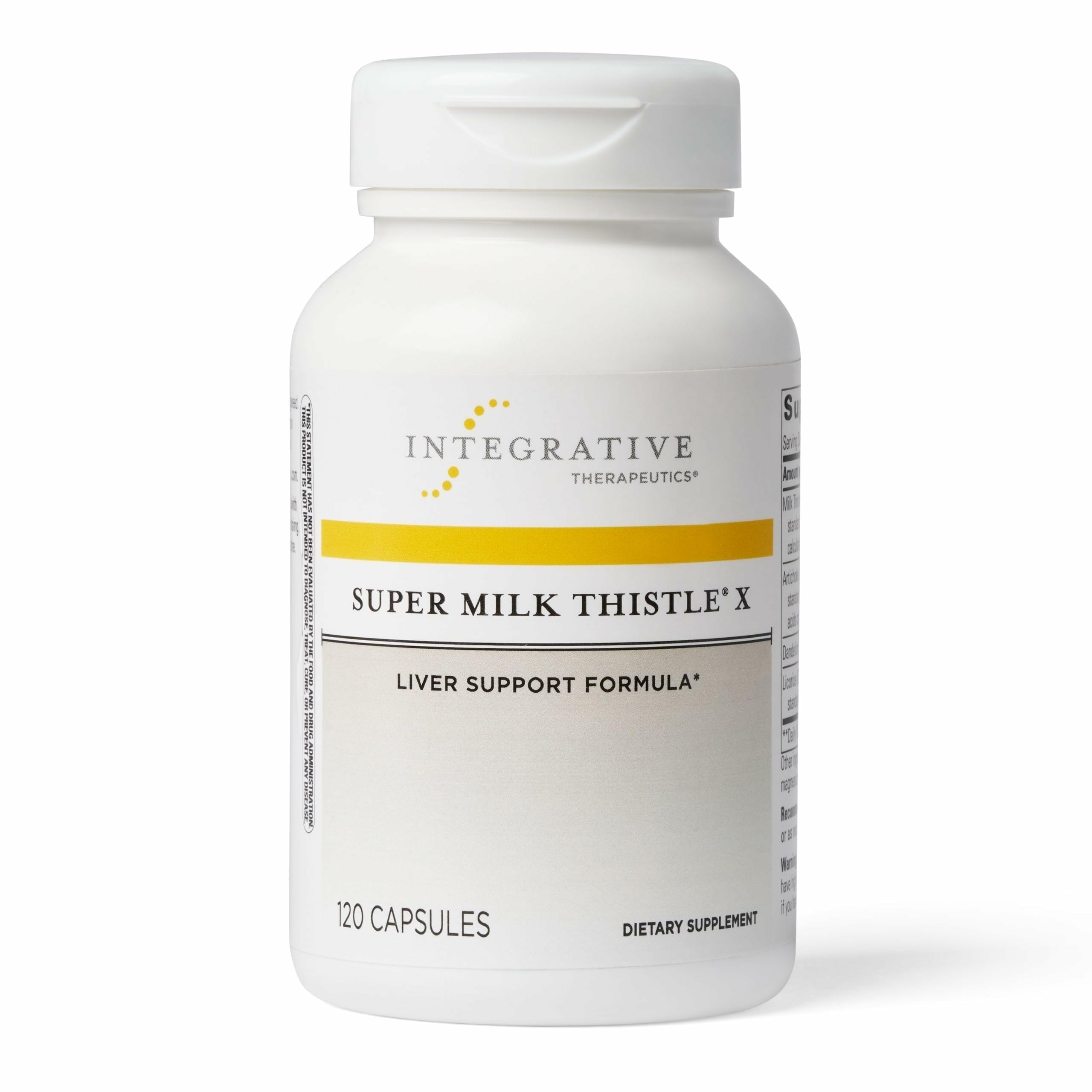 Integrative Therapeutics Super Milk Thistle X bottle on white background