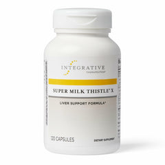 Integrative Therapeutics Super Milk Thistle X bottle on white background