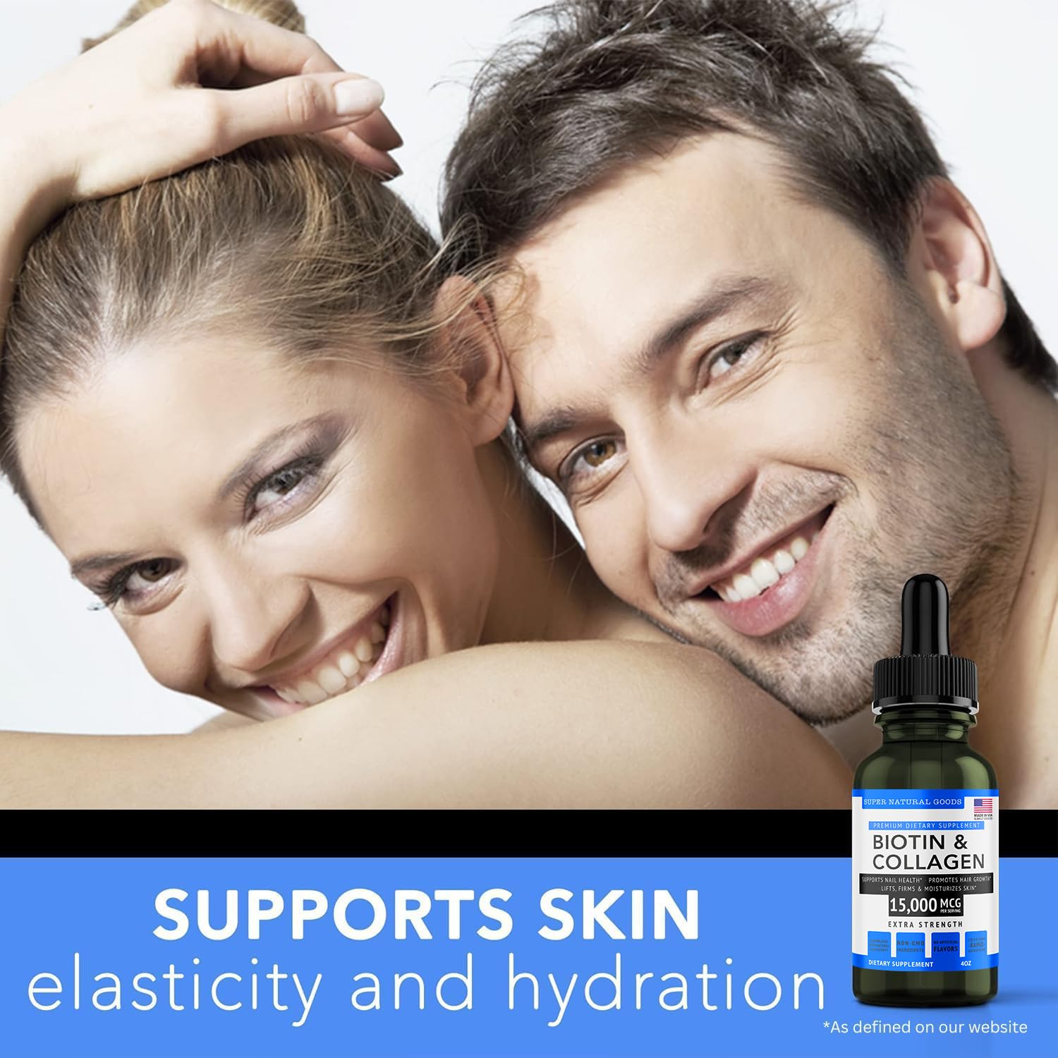 Benefits: healthier hair, nails, and skin illustration