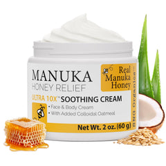 Super Natural Goods Manuka Honey Cream jar close-up showing rich hydration for daily use