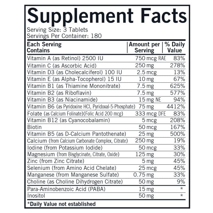 Kirkman Super Nu-Thera Extra P5P bottle label