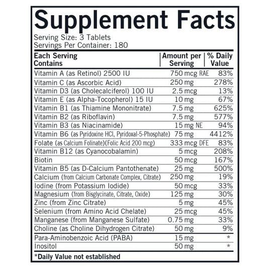 Kirkman Super Nu-Thera Extra P5P bottle label