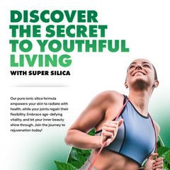 Super Silica container promotes bone and joint flexibility for daily activity.