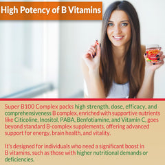 Close-up of the label showing B vitamins and sugar-free claim
