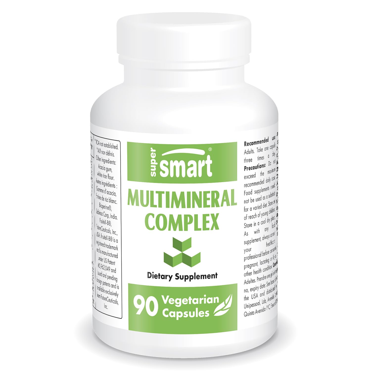 Bottle of SuperSmart Multimineral Complex with 90 vegetarian capsules