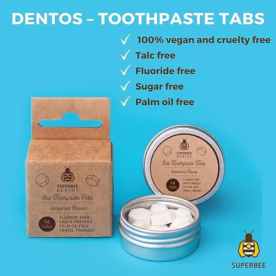 Fluoride-free toothpaste tablets from SuperBee Dentos