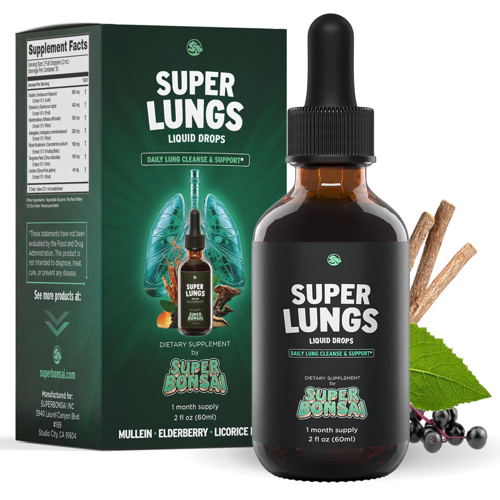 SuperBonsai Super Lungs bottle pour for easy daily respiratory support