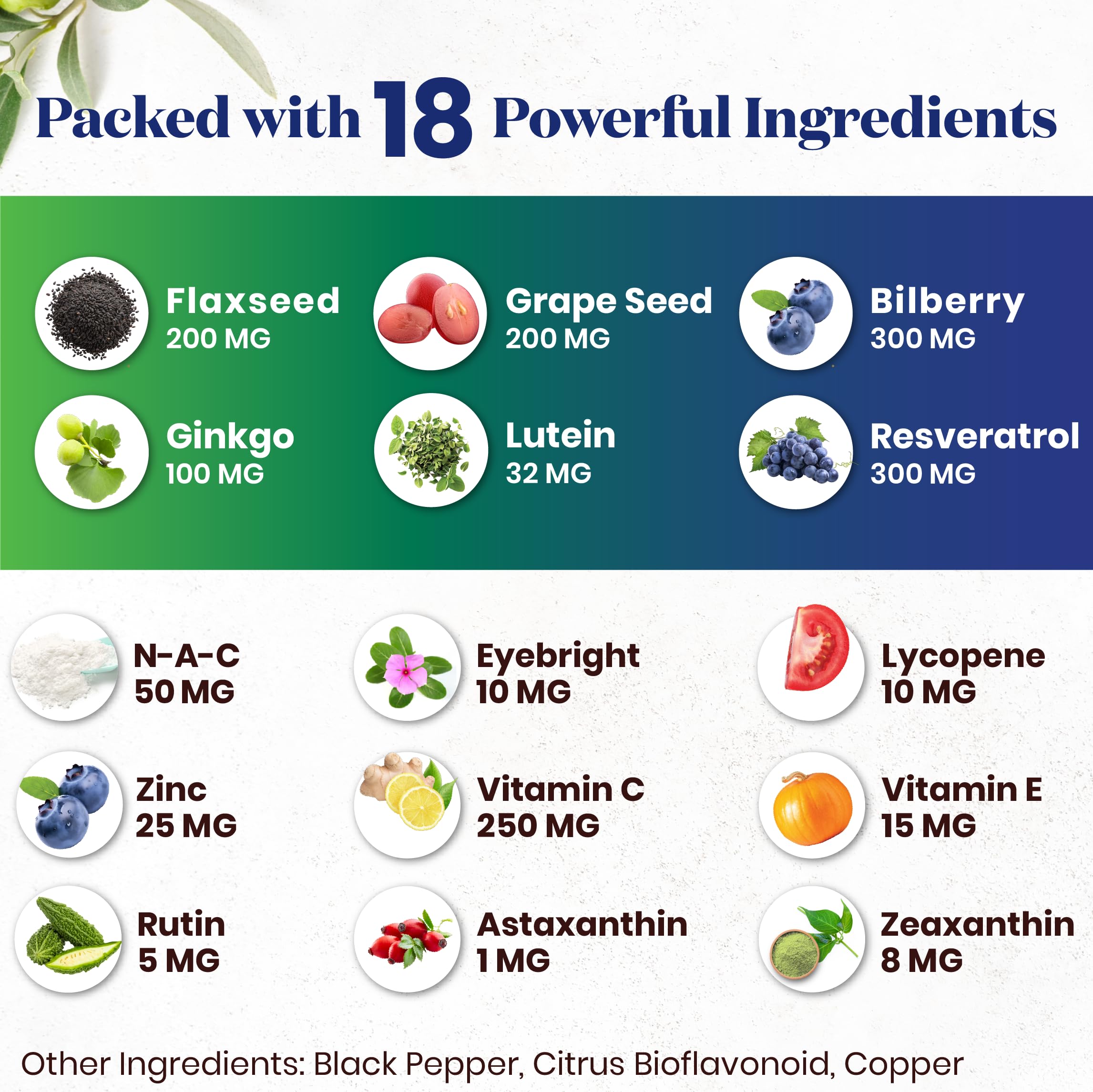 Bilberry extract capsules for eye health