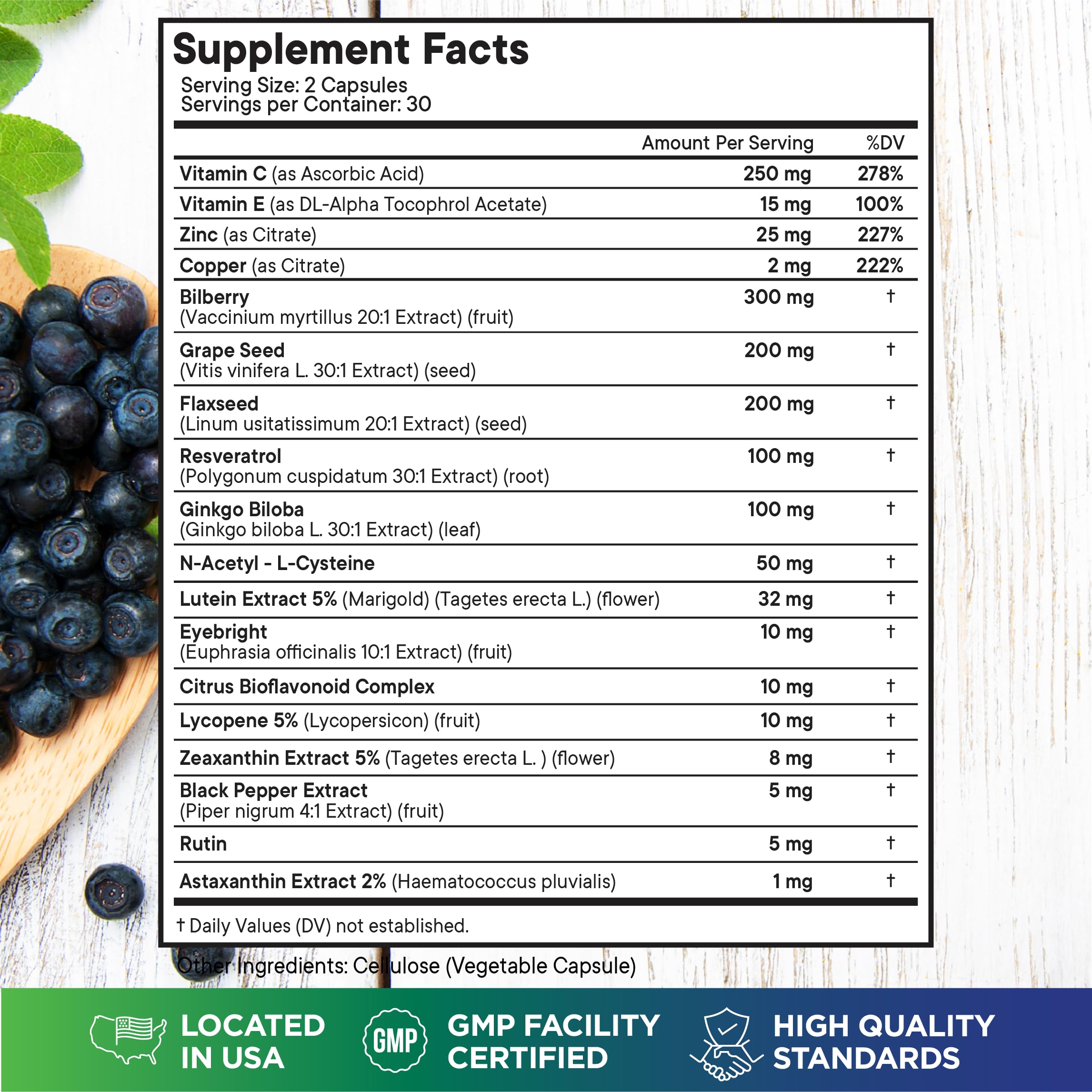 Antioxidant blend featuring resveratrol, lycopene, and grape seed extract
