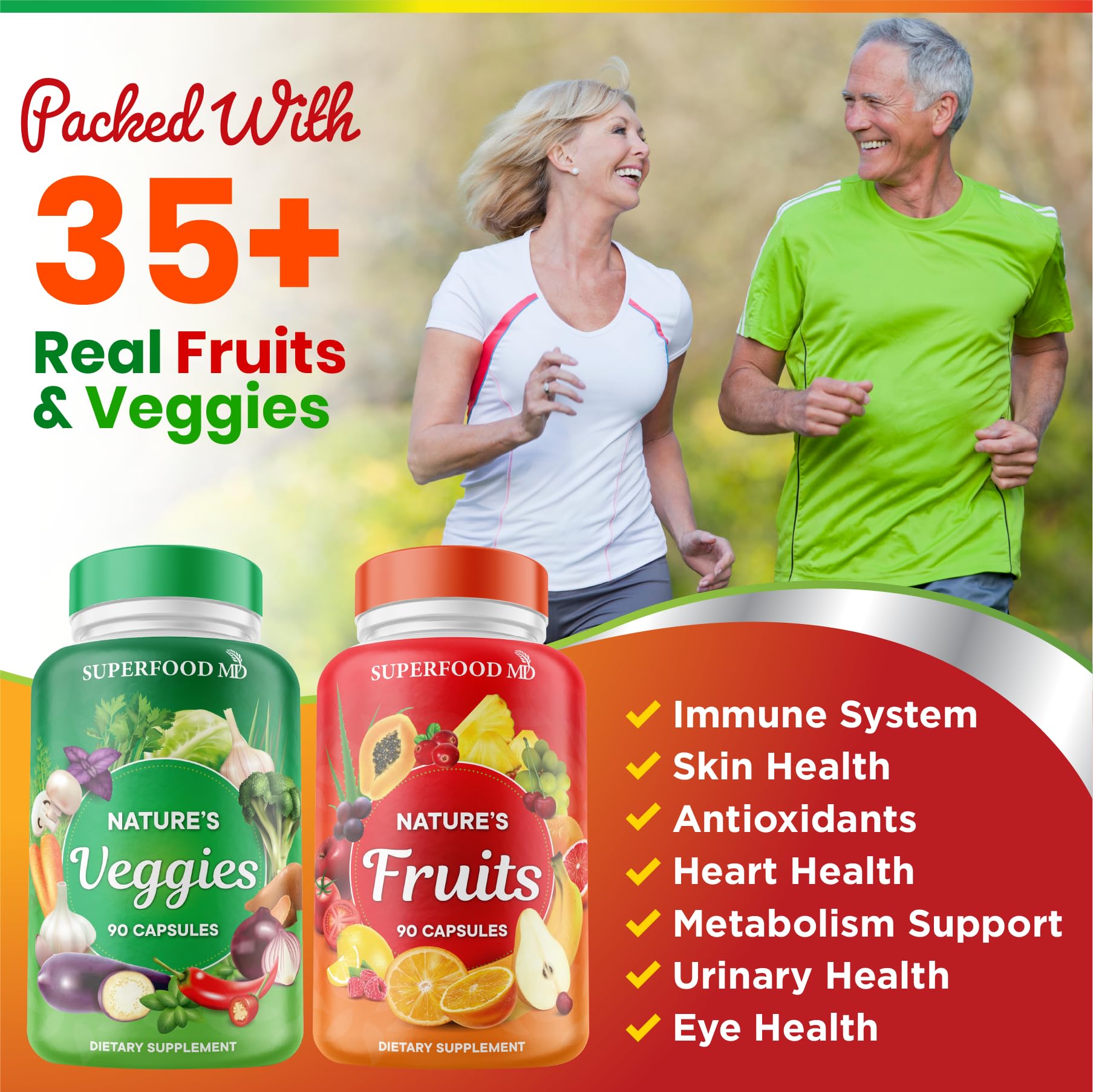 Aloe Vera with a variety of fruits representing ingredients