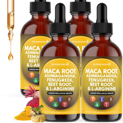 Front view of Superfood MD Maca Root Liquid Drops bottle, 8 oz