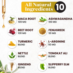 Close-up of ashwagandha with other ingredients in the blend