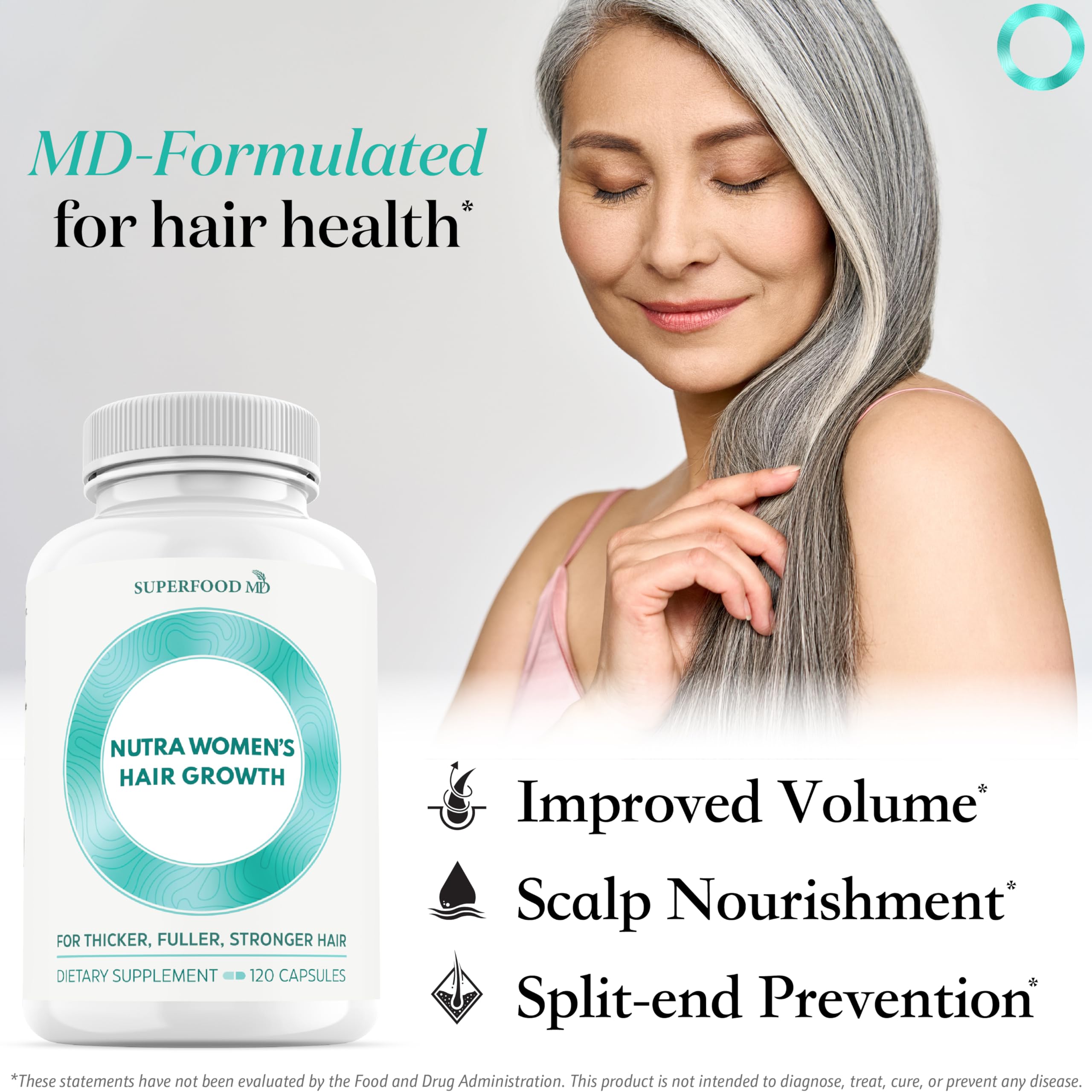 Label view of Superfood MD Women's Balance bottle showing 26 nutrients.