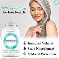 Label view of Superfood MD Women's Balance bottle showing 26 nutrients.