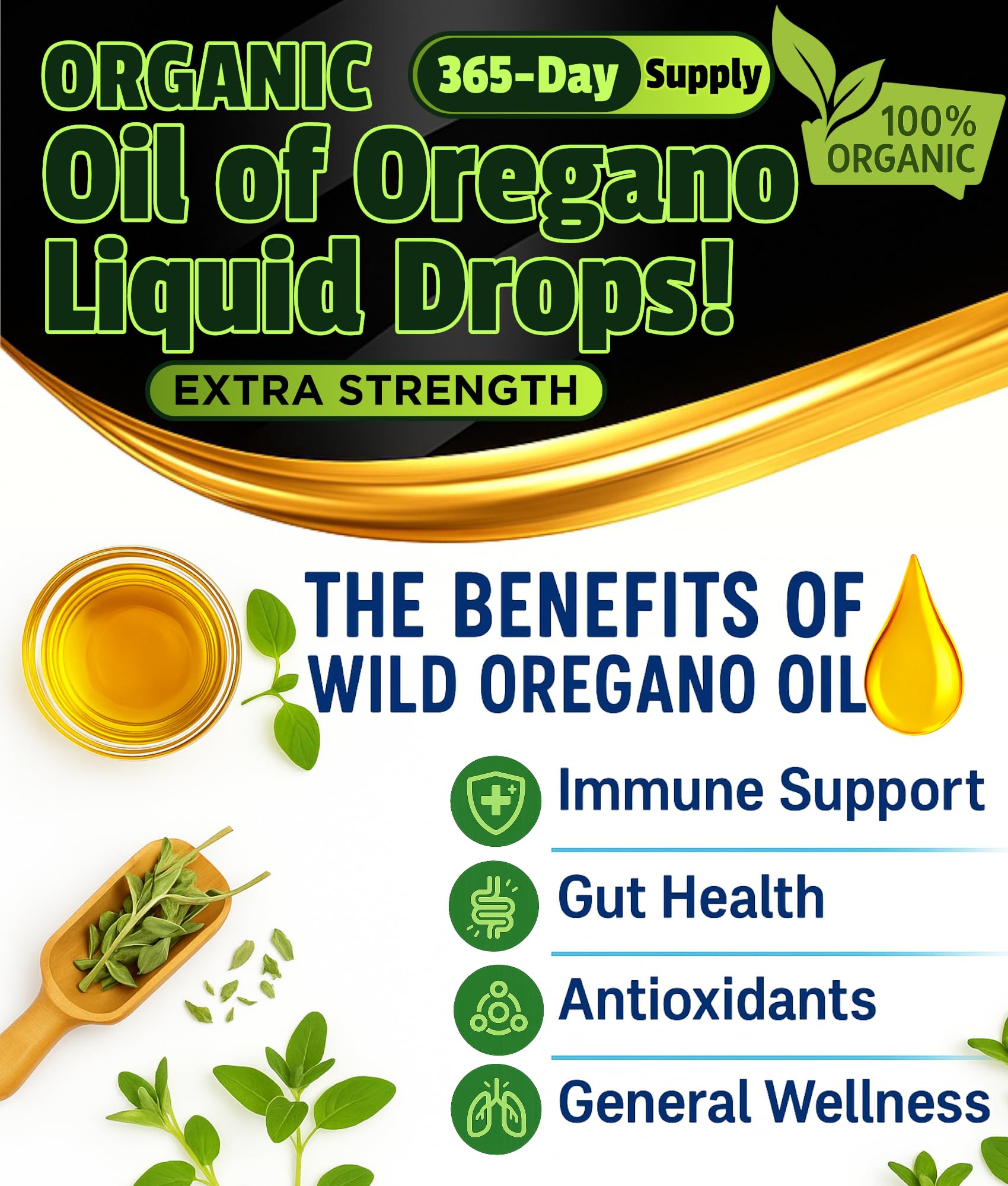 Superior Oregano Oil X95 close‑up on label emphasizing purity.