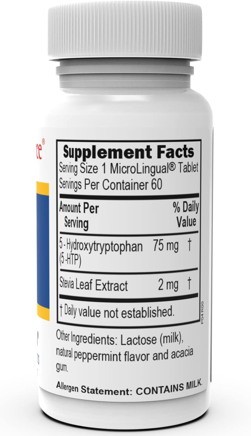 3D style image of 5-HTP tablets with packaging