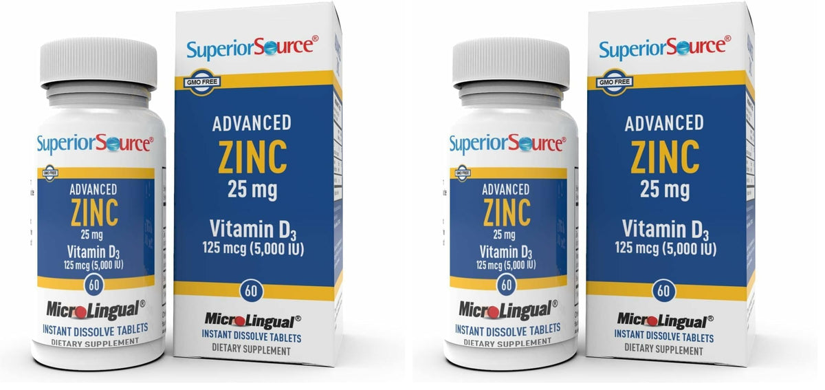Hero image for Superior Source Advanced Zinc 25 mg with Vitamin D3 5000 IU