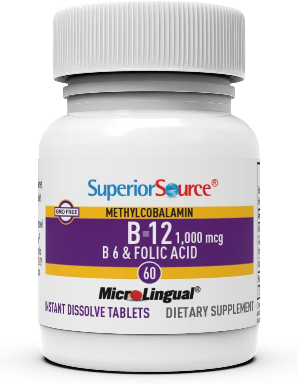 B-12, B-6 and folic acid energy-support vitamins for brain and heart health