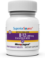 B-12, B-6 and folic acid energy-support vitamins for brain and heart health
