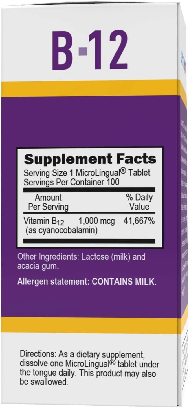 Graphic showing two-pack B-12 tablets