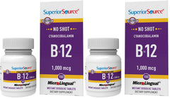 No Shot B-12 1000 mcg cyanocobalamin tablet front view